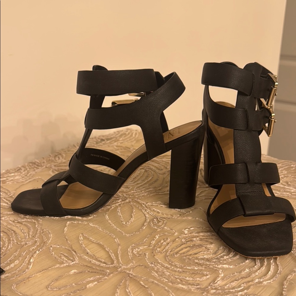 INC International Concepts Black  block Heels - Picture 4 of 12